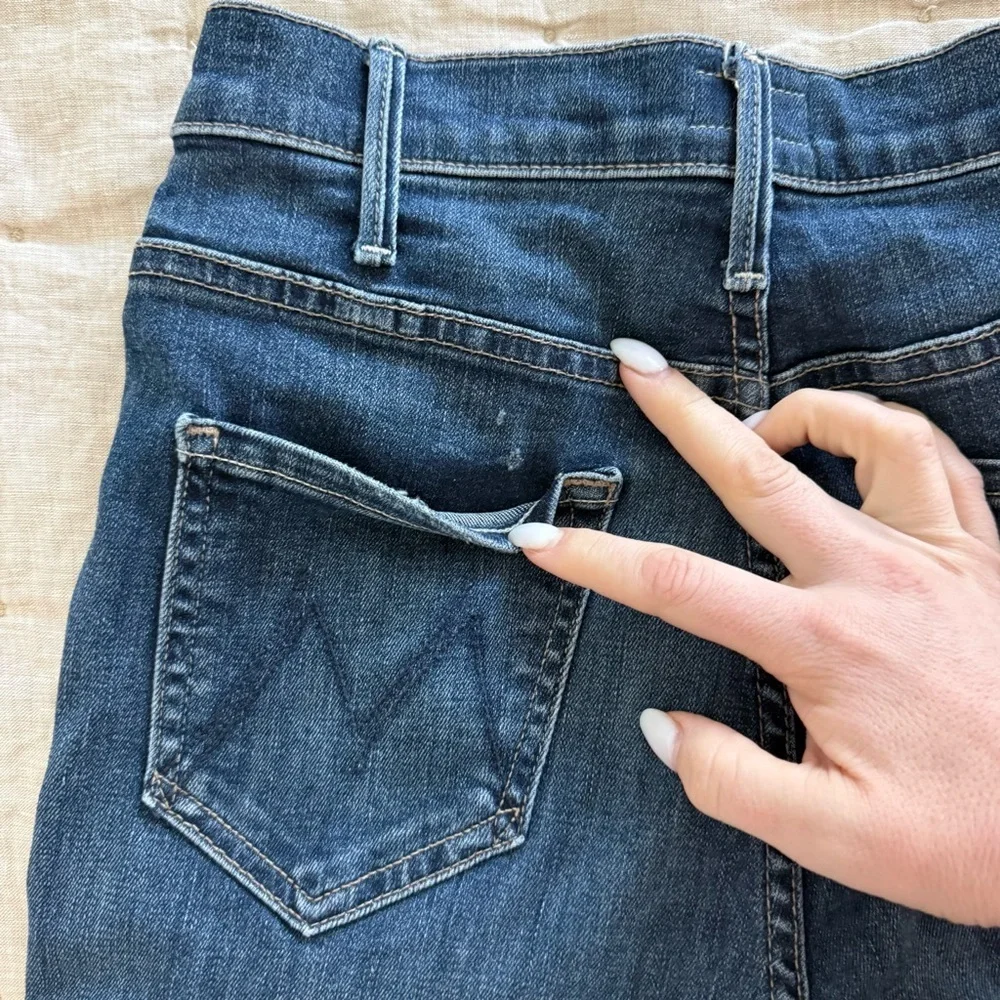 Mother The Hustler Ankle Fray Jeans in Teaming Up Size 25